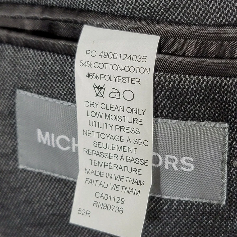 Michael Kors KIMBLE Men's Unstructured Blazer Charcoal Size‎ 52R SLIM FIT NEW